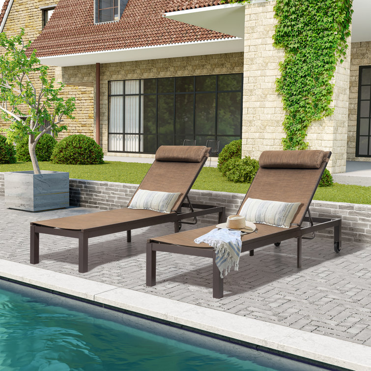 Arlmont Co. Kareem Outdoor Metal Chaise Lounge Set Reviews Wayfair